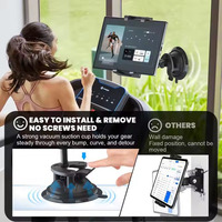88mm TPU ventouse bus voiture taxi camion support de téléphone fixation rotatif support de tablette 17mm base de montage à bille