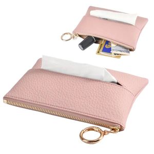 Japanese and Korean style <b>mini</b> zippered tissue bag, multi-functional small bag, <b>lipstick</b> bag, layered keychain key storage bag - Product Image 5