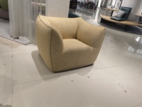 Canapé simple de style italien moderne et minimaliste pour salon, hall d'hôtel, design italien, en cuir véritable et tissu bouclé