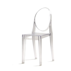Silla de Comedor Apilable de Plástico Transparente con Patas de Hierro, Diseño Creativo de Acrílico, Estilo Moderno, para el Hogar - Product Image 5