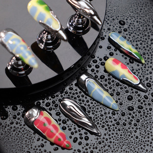 Hot bán Y2K phong cách kim loại Punk nhân tạo móng tay độc đáo mô hình thời trang cho ngón tay ứng dụng lấy cảm hứng từ phong cách Ins - Product Image 6