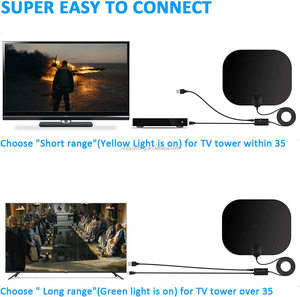 Meilleure <span class=keywords><strong>antenne</strong></span> <span class=keywords><strong>TV</strong></span> intérieure HDTV avec amplificateur, gamme de fréquences VHF UHF, <span class=keywords><strong>prix</strong></span> d'usine, en noir et blanc - Product Image 3