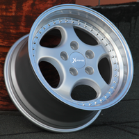 Jantes en alliage X-RIMS 18x8 5x130 5 branches classiques Bronze Silver Lip ET 50mm pour Porsche 911 Classe G
