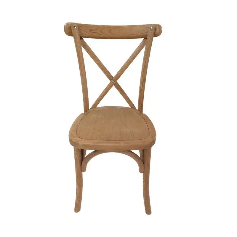 Wedding Chairs for Events Dining Chair Outdoor Oak Cross Back Chair without a Mat