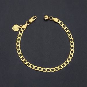 Bracelet chaîne en cuivre plaqué or 24 carats style hip-hop pour femme, bijoux personnalisés, vente chaude - Product Image 3