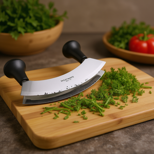 Cuchillo de carnicero Westmark Wiegemesser Due de 12 pulgadas de acero inoxidable para cortar verduras y hierbas - Product Image 3