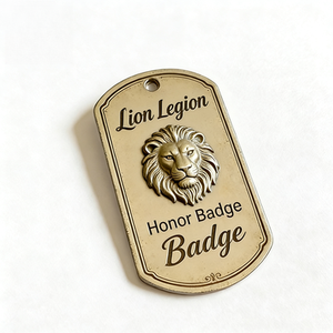 Badge d'identification personnalisé pour employé, plaque de numéro, badge de cou en métal, broche de club, alliage de zinc usiné CNC pour usinage - Product Image 1