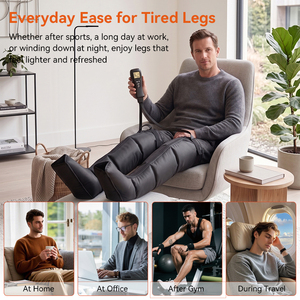Botas <span class=keywords><strong>de</strong></span> recuperación <span class=keywords><strong>de</strong></span> piernas con compresión <span class=keywords><strong>de</strong></span> aire y 8 bolsas <span class=keywords><strong>de</strong></span> aire, <span class=keywords><strong>terapia</strong></span> <span class=keywords><strong>de</strong></span> calor, temporizador automático <span class=keywords><strong>de</strong></span> 12V 1.5A para recuperación <span class=keywords><strong>de</strong></span> atletas en el hogar u oficina, OEM - Product Image 5