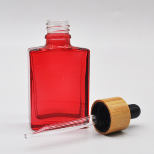 Bottiglie di Vetro Quadrate da 30ml per Oli Essenziali/Olio per <span class=keywords><strong>Baffi</strong></span> con Tappo in Bambù Naturale Ecologico - Product Image 6