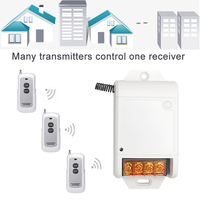 Mando a distancia de 220V y 80A, receptor blanco, 433 MHz, transmisor inalámbrico de Control remoto RF