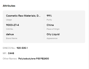 Industrial Grade Polyisobutene PIB CAS 9003-27-4 High Viscosity <b>Polymer</b> For Adhesive And Lubricant Formulations - Product Image 6