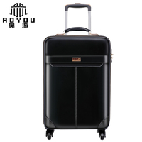 Sac à roulettes en cuir véritable de 16/17/18/20/22/24 pouces ensembles de bagages affaires classiques soutenant le caractère de mallette pratique transporter