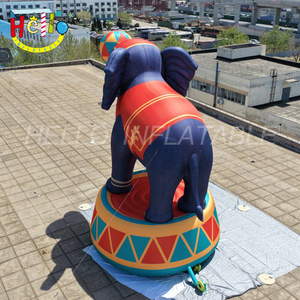 Elefante Inflable Gigante Estilo Circo con Bolas de Colores para Decoración de Eventos y Festivales - Product Image 3