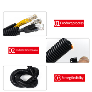 Cubierta Protectora de Plástico <span class=keywords><strong>Corrugado</strong></span> Negro para Tuberías Roscadas, Impermeable, para Estufas de Gas, Calentadores de Agua y Drenajes Domésticos - Product Image 5