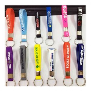 2023 Cheap Wholesale No Minimum Custom logo Text Promotional Silicone Keychain - Product Image 2