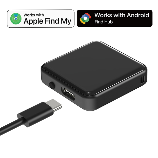 Rechargeable Find My Air Tag GPS Tracker for IOS Android Anti Lost Smart Key Wallet Finder with LED Light Waterproof IP65