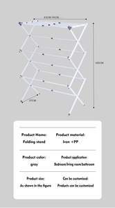 ชั้นวางผ้าขนหนู3ชั้นพับได้แบบเรียบง่ายสำหรับใช้ในร่มและกลางแจ้ง - Product Image 6