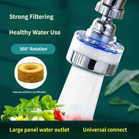 Extension de filtre pour robinet, aérateur 360° °   Purificateur d'eau pivotant pour cuisine et salle de bain, avec tuyau flexible court et résistant à la déformation