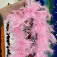 40g Boa di piume di gallo di tacchino rosa per bambini a buon mercato soffice multicolore all'ingrosso per la decorazione