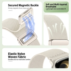 Correa Ajustable de Velcro para <span class=keywords><strong>Apple</strong></span> <span class=keywords><strong>Watch</strong></span> Serie 10 46mm 42mm Ultra 2 49mm, Correa Deportiva de Nailon para IWatch <span class=keywords><strong>SE</strong></span> 3, para Hombre <span class=keywords><strong>y</strong></span> Mujer - Product Image 2