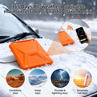 Casing Starlink Mini Label Pribadi untuk RV Mobil, Bantalan Dalam Sarang Lebah, Penutup Starlink OEM Oranye, Penutup Pelindung Silikon Starlink
