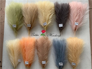 QSLH-543 nhà máy hotsale hoa nhân tạo trang trí hoa Fluffy cao pampas cỏ trung tâm ngà lớn pampas cho tổ chức sự kiện - Product Image 5