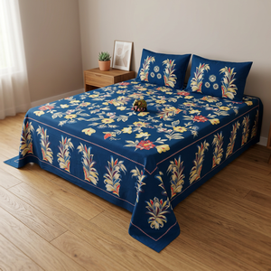 RANGBIRANGI <b>Bedspread</b> Set 110x110 Discharge Print Polyester Coverlet 3 Pcs Traditional Chinese Style Home Use - Product Image 3