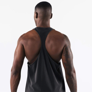 Camiseta sin mangas de gimnasio sin mangas con cuello en V de secado rápido transpirable para hombre, entrenamiento de levantamiento de pesas de talla grande - Product Image 3