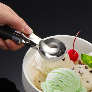 Cuchara para helado de acero inoxidable 304 con gatillo de liberación, pelador de melón multifuncional para sandía, cuchara rebanadora de frutas para el hogar - Product Image 2