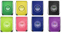Sac à cordes de tirage promotionnel avec fermeture à glissière sac à cordes de tirage d'impression UV sac à cordes de tirage en coton avec poignée