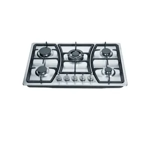 Factory low price gas hob 5 burners gaz kitchen product gas cooker burners electric combine stove stainless steel with FFD home