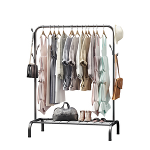 Bán Buôn Thiết Kế Mới Quần Áo Giá Coat Hanger Đứng Kim Loại Quần Áo Khô Giá Bag Giày Lưu Trữ Hat Treo Kệ - Product Image 5