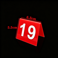 Numéro de table personnalisé en acrylique en forme de V, double face, support triangulaire pour restaurant, hôtel, événement
