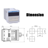 Relay Timer Digital Tipe CNTD CDH48S-S1 5A 50HZ AC/DC24V Relay Daya Serbaguna untuk Penggunaan Industri dengan Siklus Pengulangan dan Tunda