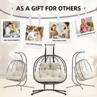 Jardin Teardrop Hamac Egg Kids Egg Swing Chaise suspendue avec capuche