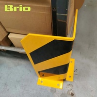 Protection de rayonnage en L BIRO, hauteur 400 mm, en acier robuste pour la sécurité des allées d'entrepôt et de magasin