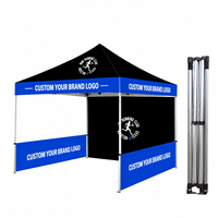 Tente pliante d'extérieur publicitaire, imperméable et ignifuge, en aluminium robuste, facile à monter, type chapiteau, gazebo pop-up en tissu Oxford anti-UV