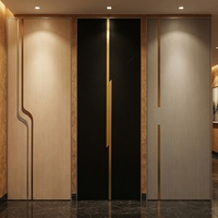 Porte intérieure moderne en bois massif à double battant avec isolation phonique et vitrage, design français, pour hôtels, hôpitaux, sous-sols et sites sportifs