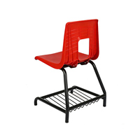 Chaise d'étude ergonomique moderne et écologique avec panier de rangement pour la maison, le bureau, l'école, la salle de classe et la salle de réunion
