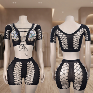 Conjuntos de Dos Piezas de Ropa de Baile para Mujer, Estilo Exótico, para Actuaciones de Salón de Baile - Product Image 3