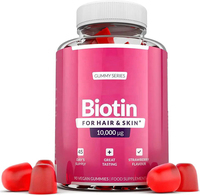 Complément alimentaire de biotine et de collagène de qualité supérieure, marque privée OEM, pour les cheveux et la peau, complément en gommes pour un soin optimal