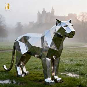 Скульптура тигра из нержавеющей стали в натуральную величину - Product Image 6