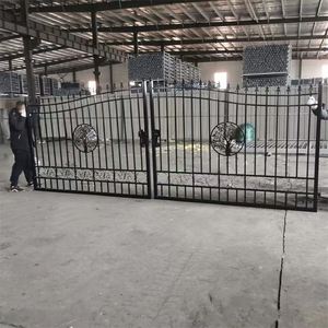 <span class=keywords><strong>Puertas</strong></span> de diseño de árbol oscilante doble de 16 pies/20 pies, puerta principal de hierro forjado <span class=keywords><strong>para</strong></span> el mercado de EE. UU. - Product Image 5