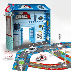 Chengji – jeux éducatifs 2 en 1 pour ville, police et pompier, <span class=keywords><strong>piste</strong></span> coulissante, puzzle 3d, jouet <span class=keywords><strong>de</strong></span> bricolage - Product Image 1