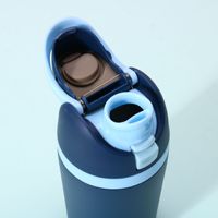 Bouteille d'eau isotherme en acier inoxydable bleu roi de 350 ml pour enfants, avec ouverture à une touche, tasse pour étudiants, sans BPA, pour voyage et camping