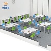 Unité de rangement scolaire mobile moderne en métal blanc pour enfants avec boîtes amovibles