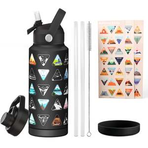 กระติกน้ำสแตนเลสเก็บความร้อนความเย็นขนาด 32 ออนซ์ พร้อมหูหิ้วและฝาปิด ลายอุทยานแห่งชาติแบบกำหนดเอง ป้องกันการรั่วซึม ปราศจากสาร BPA - Product Image 1