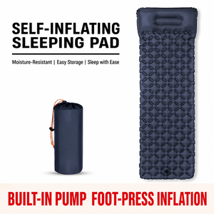 Materassino Gonfiabile Singolo per Campeggio in Nylon 40D con Pompa d'Aria Integrata, <span class=keywords><strong>Materasso</strong></span> ad Aria Impermeabile per Escursionismo - Product Image 4