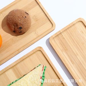 Plateaux de service en bambou couleur bois naturel pour desserts, sandwichs, pain, fruits, lot de 3 pièces - Product Image 4