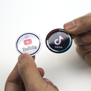 ป้าย NFC สมาร์ทการ์ดแบบวงกลมขนาดเล็กเคลือบอีพ็อกซี่กันน้ำ พร้อมโลโก้แบบกำหนดเอง RFID 13.56MHZ - Product Image 2
